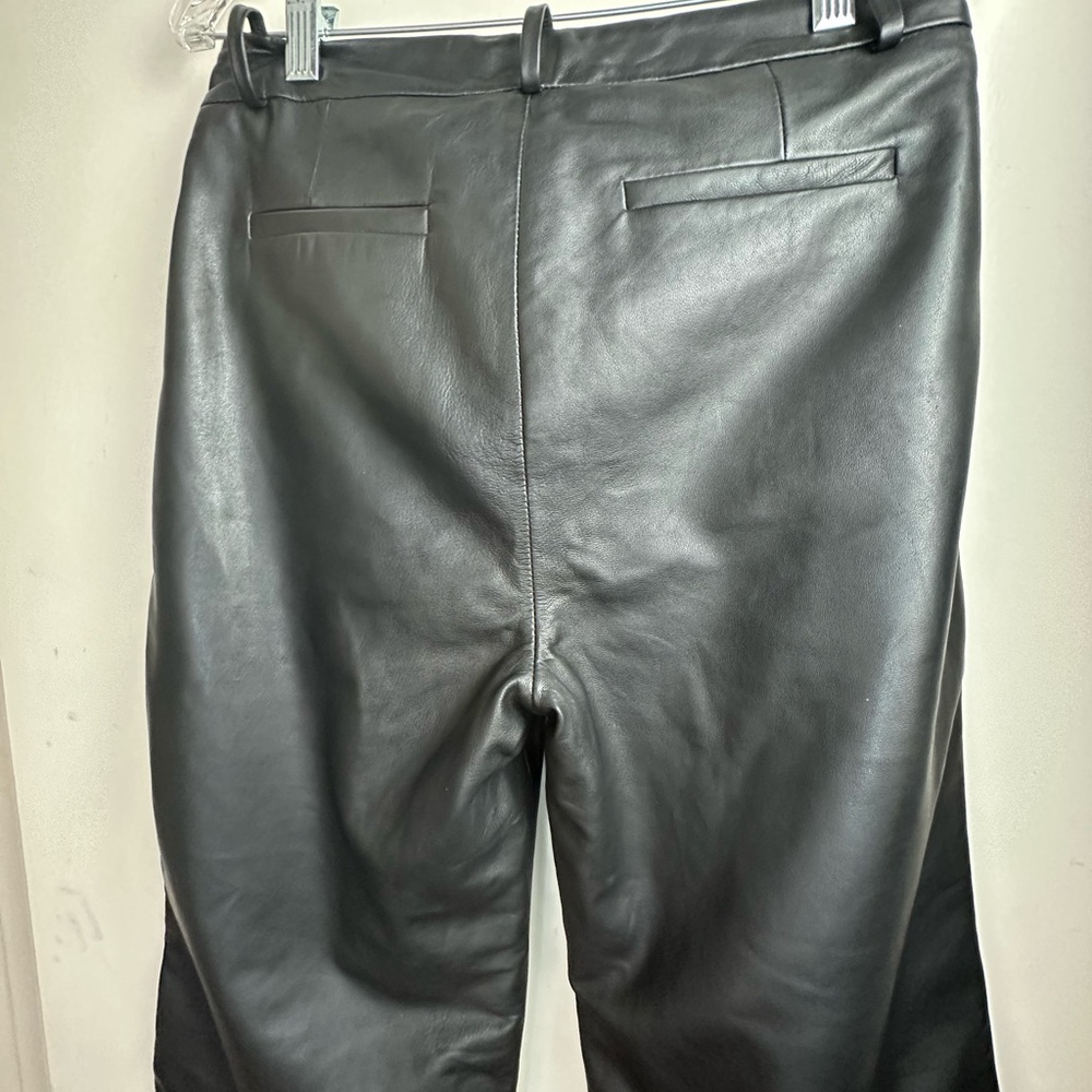 Bod & Christensen Black 100% Leather Samantha Wide Leg Chic Pants NWT Size 8 - Picture 7 of 14